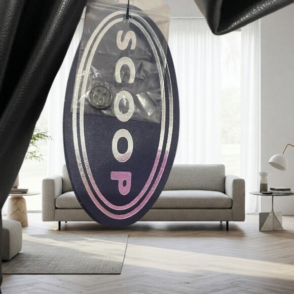 NWT Scoop Black Vegan Leather Mini Shirt Dress with Belt & Pockets – Size XS - Picture 8 of 13